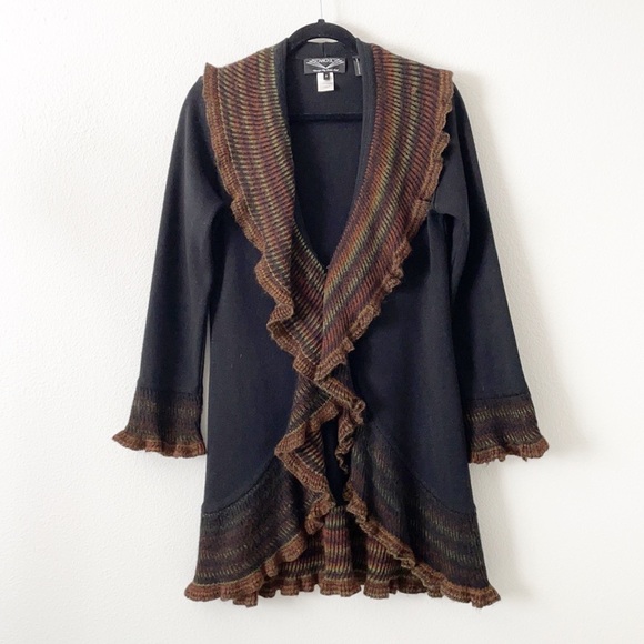 Angel Design By Sabri Ozel Italian Yarn Merino Wool Cardigan Sweater - Picture 2 of 12